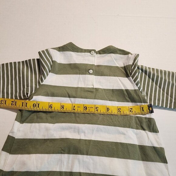 Baby Gap  18-24 Months  Green & White Striped Long-Sleeve Dress Diaper Cover - Picture 9 of 9